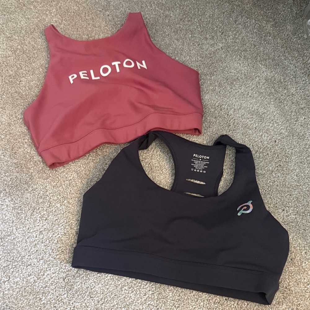 Peloton Two-Tone Sports Bras - Rose & Black